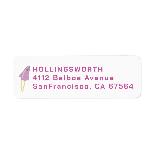 Purple Rocket Return Address (Front)