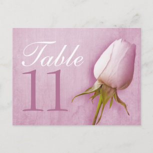 Purple rose bud wedding table number 10-39 card