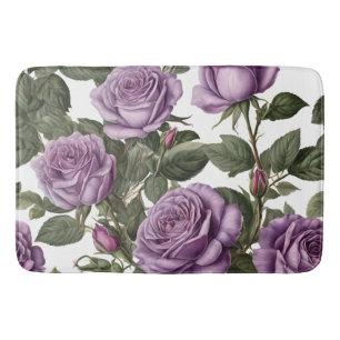 Purple Rose Budding Roses,  Bath Mat