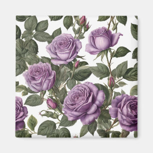 Purple Rose Budding Roses,  Magnet