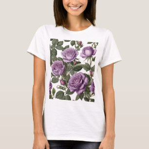 Purple Rose Budding Roses, T-Shirt