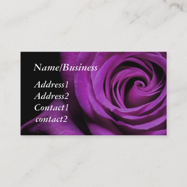 Purple Rose Business Card (Front)