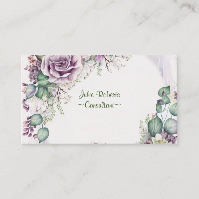 PURPLE ROSE BUSINESS CARD (Front)