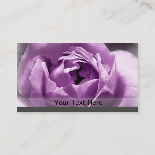 Purple rose business card (Front)