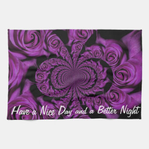 Purple Rose Custom Kitchen Towels