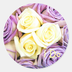 Purple Rose Envelope Seal Stickers