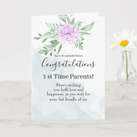 Purple Rose Eucalyptus Pregnancy Congratulations