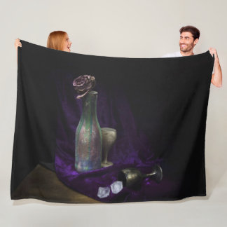PURPLE ROSE FLEECE BLANKET