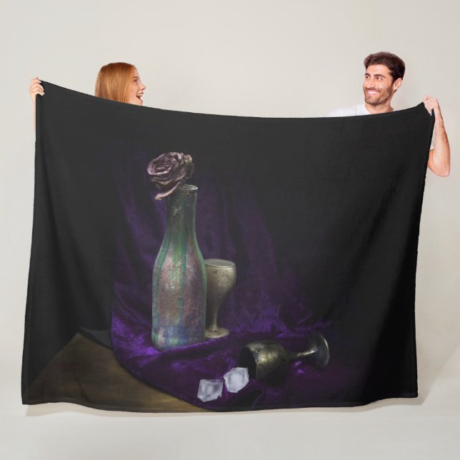 PURPLE ROSE FLEECE BLANKET (In Situ)
