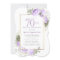 Purple Rose Floral 70th Birthday Party Invitation
