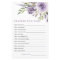 Purple Rose Floral Baby Shower Prayer Card