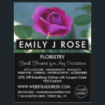 Purple Rose, Florist, Floristry Advertising Flyer<br><div class="desc">Purple Rose,  Florist,  Floristry Advertising Flyer by The Business Card Store.</div>
