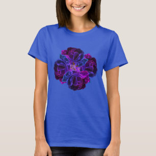 Purple Rose Flower Bouquet Abstract Art T-Shirt