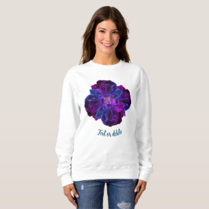 Purple Rose Flower Bouquet Personalised Sweatshirt