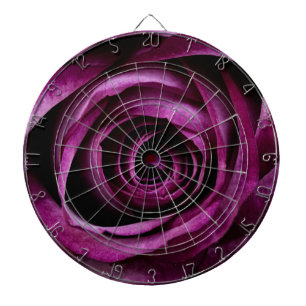Purple Rose Flower Dartboard