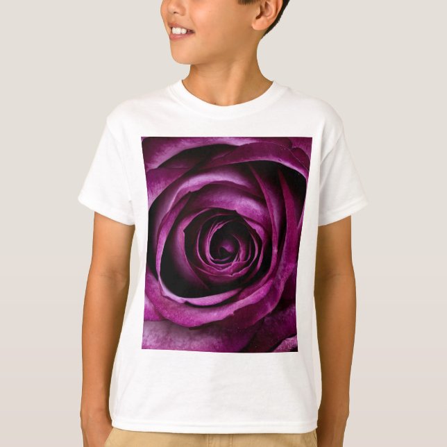 Purple Rose Flower T-Shirt (Front)