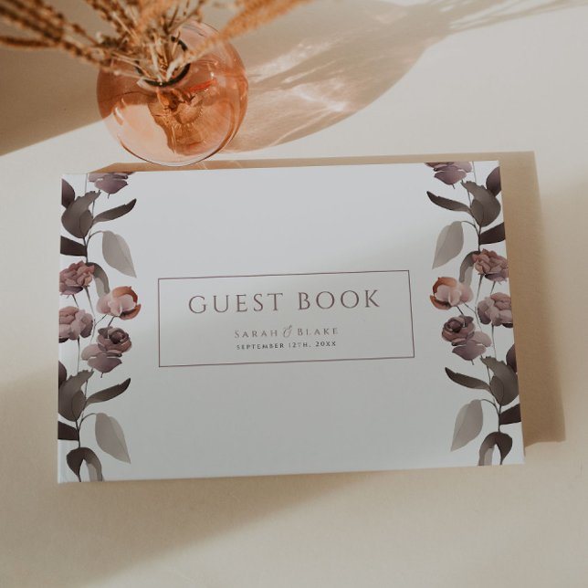 Purple Rose Garden Wedding Guest Book (Creator Uploaded)