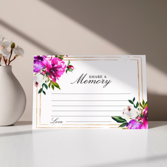 Purple Rose & Greenery Funeral Share a Memory Card (Creator Uploaded)