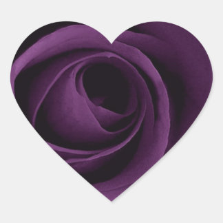 Purple Rose Heart Sticker