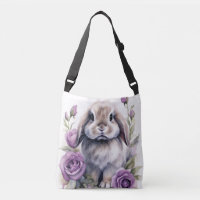 Purple Rose Lop Bunny Rabbit
