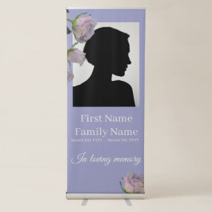 Purple rose memorial banner