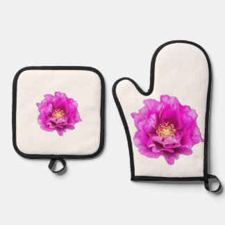 Purple Rose Oven Mitt & Pot Holder Set
