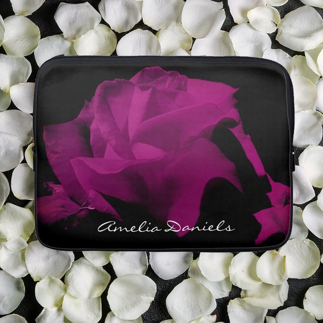Purple Rose Personalised Laptop Sleeve (Creator Uploaded)