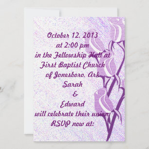 Purple Rose Personalised RSVP Event Cards