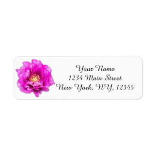 Purple Rose Return Address Label