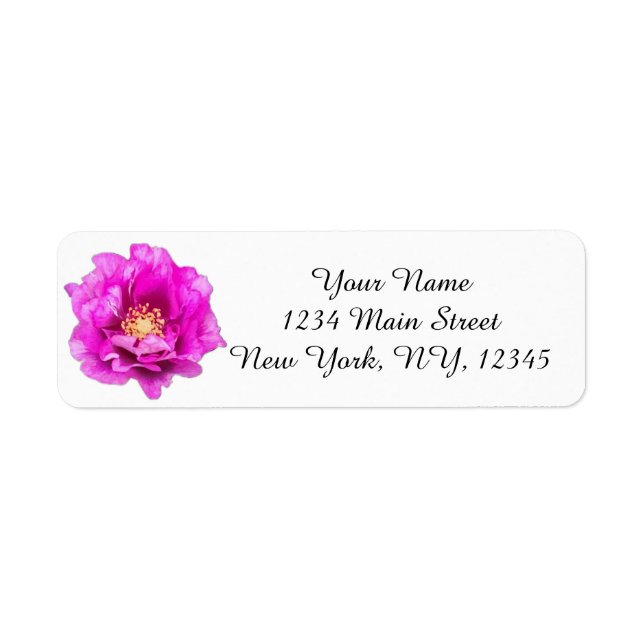 Purple Rose Return Address Label (Front)
