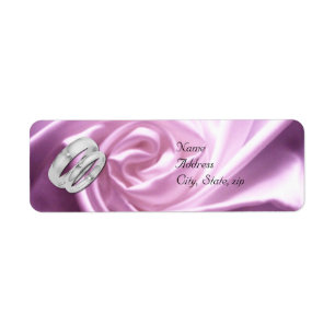 Purple Rose Return Address Wedding Labels