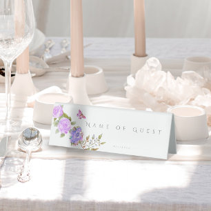 Purple Rose Ribbon Monogram Wedding