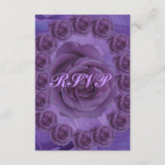 Purple Rose RSVP Card