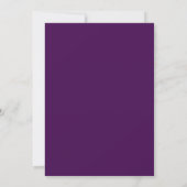 Purple Rose Silver 25th Wedding Anniversary Invite (Back)