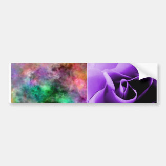 purple rose skin and pastel tie-dye ecig skin bumper sticker