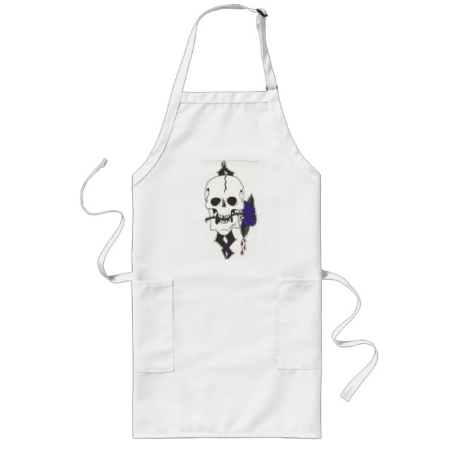 Purple Rose Skull Apron (Front)