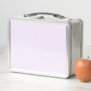 Purple Rose Soft Pale White Pastel Solid Color Metal Lunch Box