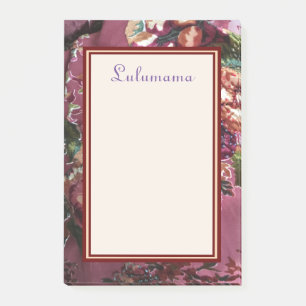 Purple ROSE TONES BEADED CUT VELVET image Post-it Notes