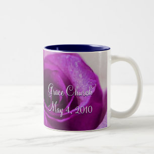 Purple Rose Two-Tone Coffee Mug