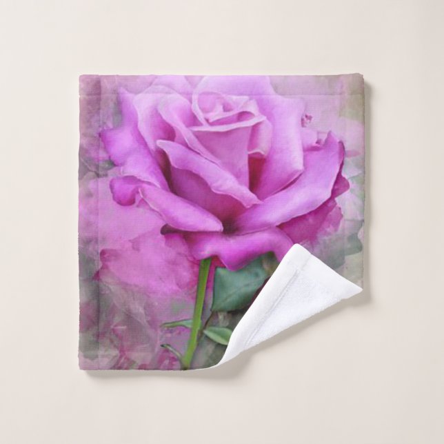 Purple rose wash cloth. wash cloth (Wash Cloth)