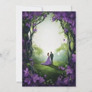 Purple Rose Wedding Invitations: Floral Elegance