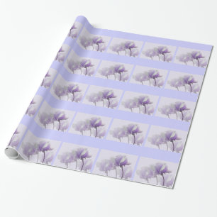 Purple Rose Wrapping Paper