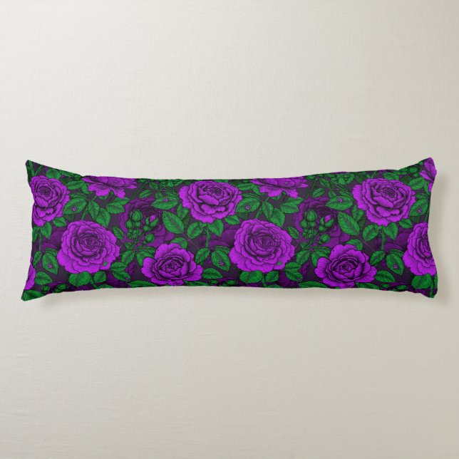 Purple roses body cushion (Front)