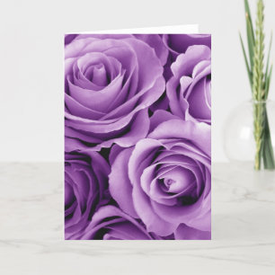 Purple Roses Bouquet Gift Item for Her Card