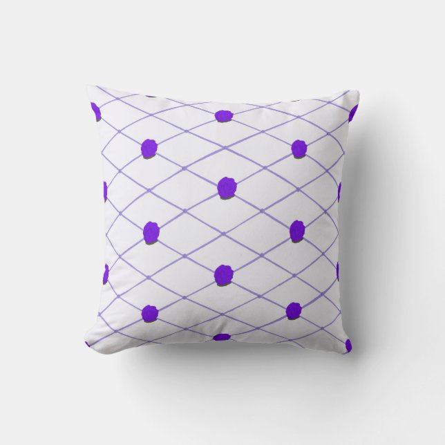 Purple Roses Criss Cross Quilt Pattern Pillows (Front)