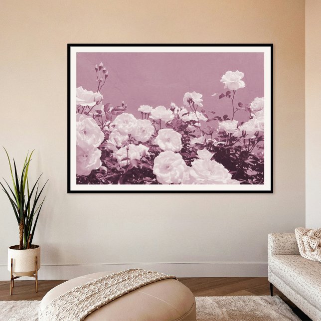 Purple Roses Floral Garden Photo Art Print Poster (Creator Uploaded)