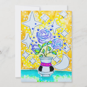 Purple Roses Invitation