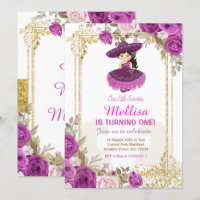 Purple Roses Mexican Floral Girl Fiesta Birthday