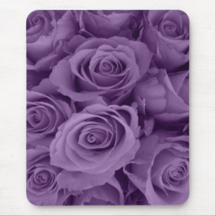 purple roses mouse mat