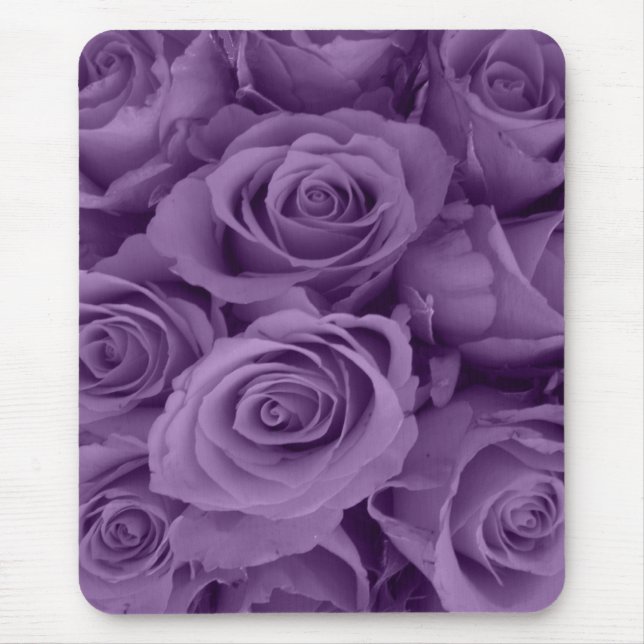 purple roses mouse mat (Front)